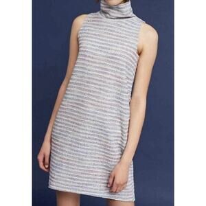 Anthropologie Akemi + Kin Mock Neck Rainbow Striped Dress Sleeveless Size Small